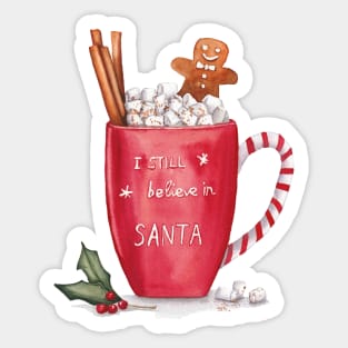 Hot chocolate Christmas cup Sticker